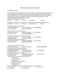 Lengkap dengan penjelasan per bagian! Pertanyaan Tentang Proposal