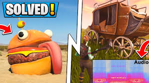 Upon reaching this location, you can also meet beef boss here and find lots of loot. All Fortnite Solved Season 5 Leaks Irl Audio Message Durr Burger Locations Youtube