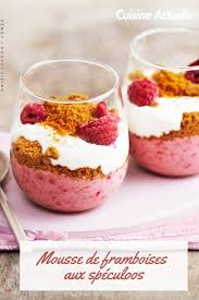 Verrines De Mousse De Framboises Aux Speculoos Recettes Recette Mousse Framboise Recette Verrine Verrines Sucrees