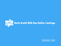 We did not find results for: 7 Jenis Kartu Kredit Bca Dan Limitnya Terbaru 2021 Cek Atm