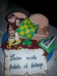 Cake Caketopper Pdz Mezzo Secolo 50anni Uomo Divano Orginal Torte Torte Dolci Dolci