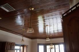 kitchen tongue & groove ceiling diy