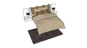modern bed modern bed modern sketchup model