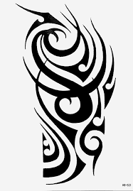 Tribal Large Fake Temporary Tattoo Body Art Stickers For Men And Women Black Aztec Tribal Tattoos Tribal Tattoos Tribal Shoulder Tattoos