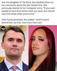 Looks like the Rock's daughter has a spine at least