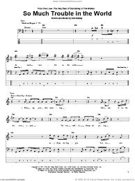 Marley So Much Trouble In The World Sheet Music For Bass Tablature Bass Guitar Bass Tablature Bass Guitar Tablature