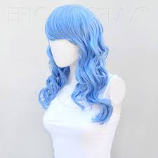 Hestia 22 Inch Light Blue Mix Wavy Curly Cosplay Wig