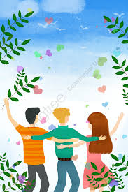Vector calligraphic design for greeting card, festive poster etc. Friendship Day Drawing At Paintingvalley Com Explore Collection Of Friendship Day Drawing