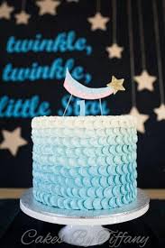 Blue Birthday Cake For Teenager Boy A Boys First Birthday Cake With Blue Ombre Italian Meringue Buttercream Boys First Birthday Cake Blue Birthday Cakes First Birthday Cakes