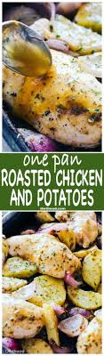 One Pan Roasted Chicken And Potatoes Quick And Easy One Pan Dinner Recipe With Chicken C Roasted Chicken And Potatoes Honey Mustard Chicken Recipes Recipes