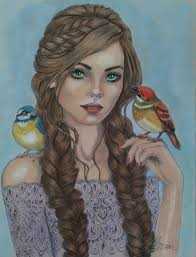 Went back to the Elements of Nature class today and tried the Rain Scene. I  used "True Love" from Polkadoodles! Love this stamp. I colored this all in  prismacolors. Wasn't sure I