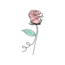 Continuous Line Art Drawing Of Rose Flower Blooming Minimalist Design Vector Illustration Flower Clipart Line Art Rose Png And Vector With Transparent Backgr Line Art Flowers Line Art Drawings Line Art