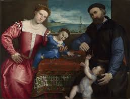 Lorenzo Lotto Portrait Of Giovanni Della Volta With His Wife And Children Google Art Project Family Portrait History Painting Johannes Vermeer Canvas Art