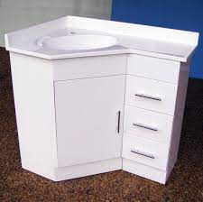 For anyone with an old corner vanity in your home, you may be wondering how you can transform this eyesore. Corner Vanity 690r 610x910mm Polyurethane Corner Vanity Unit Sydney Bathroom Supply