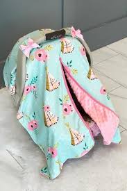 Mint Pink Teepee Car Seat Canopy Baby Girl Car Baby Girl Car Seats Baby Car Seats