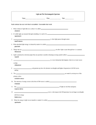 While we talk concerning electromagnetic spectrum worksheet 1 answers, scroll down to see some variation of pictures to add more info. 4 Set Light And The Electromagnetic Spectrum Worksheets With Keys