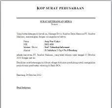 Surat keterangan domisili adalah surat pernyataan resmi sebagai keterangan tempat tinggal atau syarat izin usaha. Contoh Surat Keterangan Kerja Untuk Pembuatan Rekening Bank