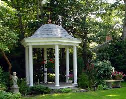 Vinyl Belle Roof Hexagon Gazebos Http Www Fifthroom Com Gazebo Hexagon Belle Roof Vinyl 43 Backyard Gazebo Garden Gazebo Small Gazebo
