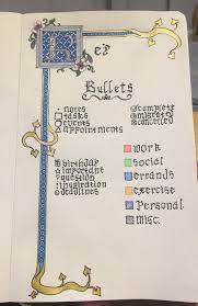 Finished The Key Page Of My Illuminated Bujo I Want To Make The Whole Thing Look Like A Medieval Boo Medieval Books Bullet Journal Themes Bullet Journal Key