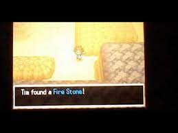 Pokemon Black And White 2 How To Get A Fire Stone And Evolve A Growlithe Into A Arcanine Youtube