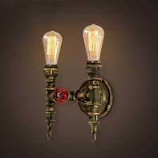 11 H Double Light Torch Led Wall Sconce In Antique Brass Finish Beautifulhalo Com