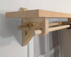 Pair Of Double Curtain Drapery Rod Brackets Braces Standard Etsy Wooden Curtain Rods Curtains And Draperies Shelves
