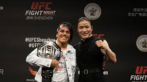 Zhang weili reacts with joe rogan after her tko loss to ufc strawweight champion rose namajunas at ufc 261: Zhang Weili A Struggling Kung Fu Fighter Reawakened By Mma Cgtn
