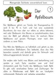Sachtexte Laubbaume In 2020 Apfel Grundschule Deutsche Sprache Montessori Selber Machen