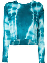 Mm6 Maison Margiela Tie Dye Print Jumper Jean Pierre Bua Farfetch Com Tie Dye Tie Dye Sweater Tie Dyed Tops