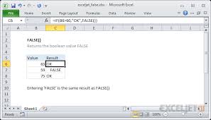 How To Use The Excel False Function Exceljet