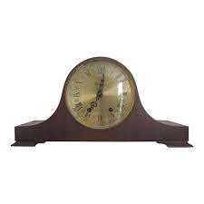 This mantel clock came from an estate sale. Sears Bim Bam 3 Hammer Chime 8 Day Wind Up Tambour Mantel Clock Chairish