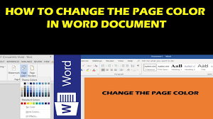 In word, you can give documents a background colour. How To Change The Page Color In Word Document Youtube