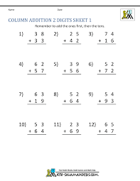 math addition worksheets 1st grade