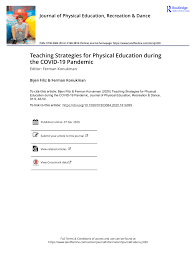 Последние твиты от shaw elementary pe (@elementary_pe). Pdf Teaching Strategies For Physical Education During The Covid 19 Pandemic