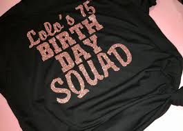 Womens Birthday Squad T Shirts Personalized Birthday Shirts For Women Rosegold Glitter Birthday Squad T Shirts Birthday Personalized Birthday Shirts Birthday Shirts Birthday Squad Shirts