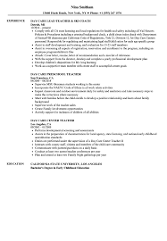 day care teacher resume samples