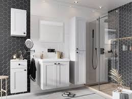 Im badezimmer findet man die modern wirkenden farben vor allem als außenanstrich von badewannen oder waschschüsseln. Badmobel Set Senja Mit Waschbecken Badezimmer Modern Kollektion Klassisch M24 Kaufen Bei Hood De