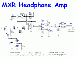 This Is The Schematic Of Mxr Headphone Amp For Guitar Description From Groupdiy Com I Searched For This On Bing Headphone Amplifiers Headphone Amp Headphone