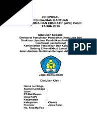 Proposal Ape Paud