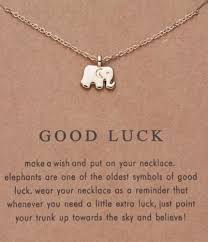 The necklace card is super simple to make and shows that you took that extra step to make the gift look even more presentable. Good Luck Elephant Pendant Chain Necklace With Message Card Silver