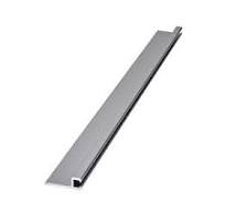 7 96" OAL Clear Anodized Aluminum 180° H-Shaped Strip Brush ...