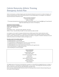 Cabrini University Athletic Training Emergency Action Plan