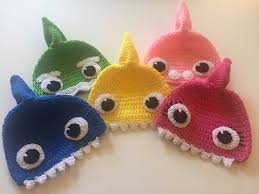 Amigurumi baby shark crochet baby shark doll yellow baby | etsy. Baby Shark Hat And The Whole Shark Family Hats Crochet Etsy In 2021 Crochet Character Hats Crochet Baby Costumes Crochet Halloween Hat