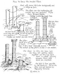 How To Draw The Ancient Roman Pillars Worksheet How To Draw Worksheets For Young Artist Drawing Techniques Drawing Tutorial Drawings