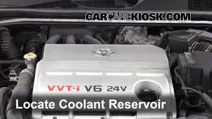 It is seen on the ground. Fix Coolant Leaks 2002 2006 Toyota Camry 2003 Toyota Camry Xle 3 0l V6