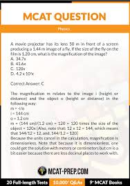 Mcat Physics Practice Question From Mcat Prep Com Mcat Mcat Test Prep Mcat Study