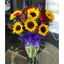 Flowers and more, located in fresno, california, is at west bullard avenue 3042. Sunflower Mixed Bouquet Elegant Flowers Fresno Florists Flowers In Fresno Ca Weddings Funeral Corporate Events Everyday Flowers