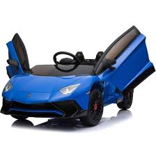 Mini Moto Lamborghini 12v Blue Lamborghini Aventador Roadster Sports Car Super Cars