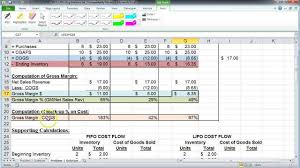 Practice File To Help Solve Fifo Lifo And Moving Average Inventory Problems Youtube