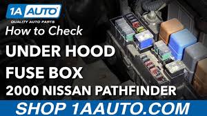 The donor vehicle for this item is a 2004 nissan maxima. How To Check Under Hood Fuse Box 96 04 Nissan Pathfinder Youtube